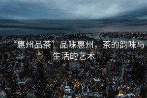 “惠州品茶”品味惠州，茶的韻味與生活的藝術