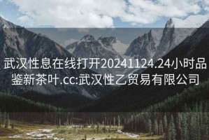 武漢性息在線打開20241124.24小時品鑒新茶葉.cc:武漢性乙貿易有限公司