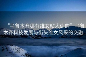 “烏魯木齊哪有維女站大街的”烏魯木齊科技發展與街頭維女風采的交融
