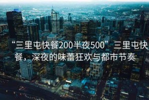 “三里屯快餐200半夜500”三里屯快餐，深夜的味蕾狂歡與都市節(jié)奏