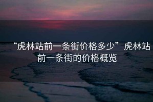 “虎林站前一條街價(jià)格多少”虎林站前一條街的價(jià)格概覽