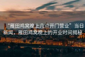 “雁田雞窩晚上幾點開門營業(yè)”當(dāng)日新聞，雁田雞窩晚上的開業(yè)時間揭秘