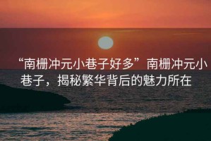 “南柵沖元小巷子好多”南柵沖元小巷子，揭秘繁華背后的魅力所在