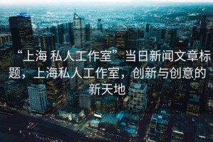 “上海 私人工作室”當日新聞文章標題，上海私人工作室，創新與創意的新天地