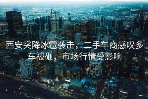 西安突降冰雹襲擊，二手車商感嘆多車被砸，市場行情受影響