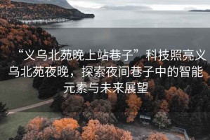 “義烏北苑晚上站巷子”科技照亮義烏北苑夜晚，探索夜間巷子中的智能元素與未來展望