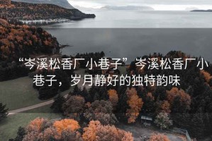 “岑溪松香廠小巷子”岑溪松香廠小巷子，歲月靜好的獨特韻味
