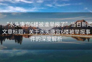 “水頭唐宮6樓被誰舉報了”當日新聞文章標題，關于水頭唐宮6樓被舉報事件的深度解析
