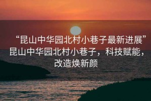 “昆山中華園北村小巷子最新進展”昆山中華園北村小巷子，科技賦能，改造煥新顏
