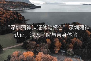 “深圳蒲神認證體驗報告”深圳蒲神認證，深入了解與親身體驗