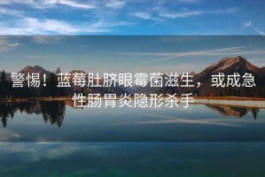 警惕！藍莓肚臍眼霉菌滋生，或成急性腸胃炎隱形殺手