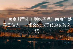 “南京哪里能叫到妹子呢”南京何處尋覓佳人，一場文化與現代的交融之旅