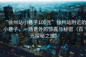 “徐州站小巷子100元”徐州站附近的小巷子，一場意外的驚喜與秘密（百元探秘之旅）