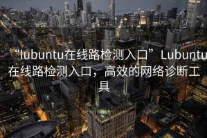 “lubuntu在線路檢測入口”Lubuntu在線路檢測入口，高效的網絡診斷工具
