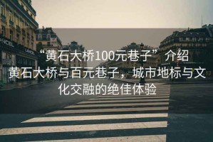 “黃石大橋100元巷子”介紹
黃石大橋與百元巷子，城市地標(biāo)與文化交融的絕佳體驗(yàn)