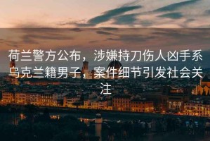 荷蘭警方公布，涉嫌持刀傷人兇手系烏克蘭籍男子，案件細(xì)節(jié)引發(fā)社會(huì)關(guān)注