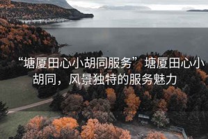 “塘廈田心小胡同服務”塘廈田心小胡同，風景獨特的服務魅力