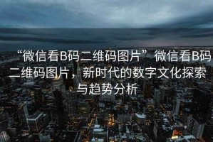 “微信看B碼二維碼圖片”微信看B碼二維碼圖片，新時代的數字文化探索與趨勢分析