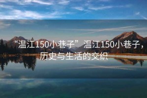 “溫江150小巷子”溫江150小巷子，歷史與生活的交織