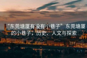 “東莞塘廈有沒有小巷子”東莞塘廈的小巷子，歷史、人文與探索