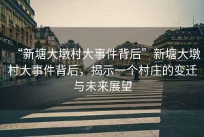 “新塘大墩村大事件背后”新塘大墩村大事件背后，揭示一個村莊的變遷與未來展望