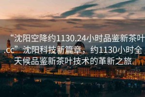 “沈陽空降約1130.24小時品鑒新茶葉.cc”沈陽科技新篇章，約1130小時全天候品鑒新茶葉技術(shù)的革新之旅