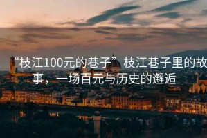 “枝江100元的巷子”枝江巷子里的故事，一場百元與歷史的邂逅