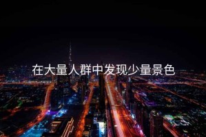 在大量人群中發現少量景色