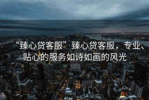 “臻心貸客服”臻心貸客服，專業、貼心的服務如詩如畫的風光