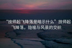 “技師起飛降落是暗示什么”技師起飛降落，隱喻與風景的交織
