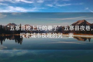 “五寨縣晚上玩的巷子”五寨縣夜巷，探索城市夜晚的另一面