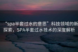 “spa半套過水的意思”科技領域的新探索，SPA半套過水技術的深度解析