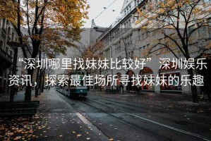 “深圳哪里找妹妹比較好”深圳娛樂資訊，探索最佳場所尋找妹妹的樂趣