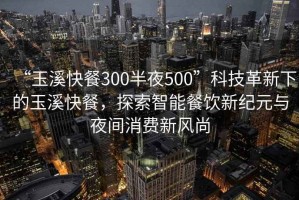 “玉溪快餐300半夜500”科技革新下的玉溪快餐，探索智能餐飲新紀元與夜間消費新風尚