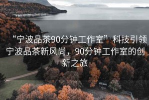“寧波品茶90分鐘工作室”科技引領寧波品茶新風尚，90分鐘工作室的創新之旅