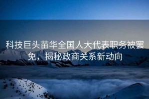 科技巨頭苗華全國人大代表職務被罷免，揭秘政商關系新動向