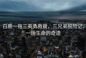 白鹿一拖三英勇救援，三兄弟脫險記，一場生命的奇跡
