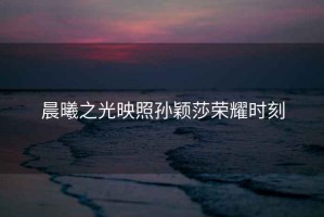 晨曦之光映照孫穎莎榮耀時刻