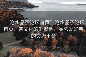 “滄州品茶論壇首頁(yè)”滄州品茶論壇首頁(yè)，茶文化的匯聚地，品茗愛(ài)好者的交流平臺(tái)