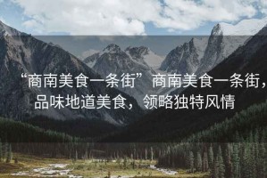 “商南美食一條街”商南美食一條街，品味地道美食，領略獨特風情