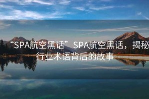 “SPA航空黑話”SPA航空黑話，揭秘行業術語背后的故事