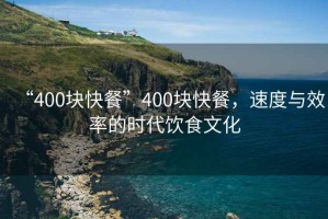 “400塊快餐”400塊快餐，速度與效率的時代飲食文化