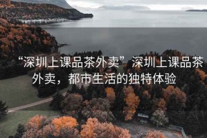 “深圳上課品茶外賣”深圳上課品茶外賣，都市生活的獨(dú)特體驗(yàn)