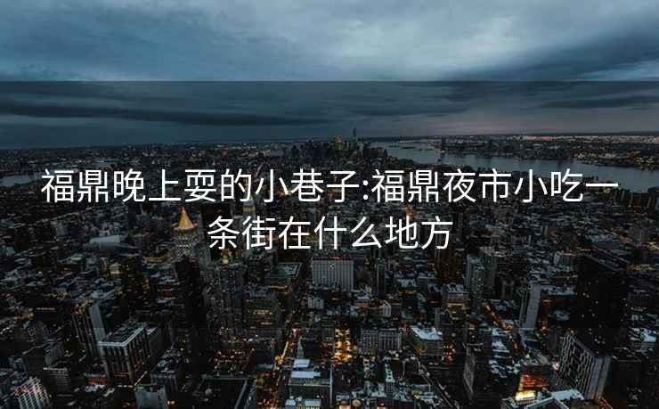 福鼎晚上耍的小巷子:福鼎夜市小吃一條街在什么地方