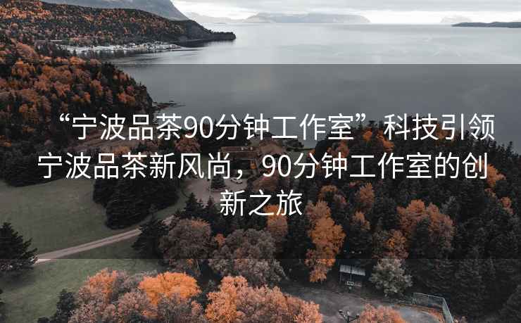 “寧波品茶90分鐘工作室”科技引領寧波品茶新風尚，90分鐘工作室的創新之旅