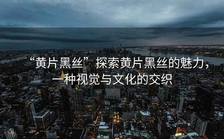 “黃片黑絲”探索黃片黑絲的魅力，一種視覺與文化的交織