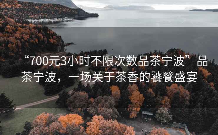 “700元3小時不限次數品茶寧波”品茶寧波，一場關于茶香的饕餮盛宴
