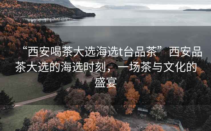 “西安喝茶大選海選t臺品茶”西安品茶大選的海選時刻，一場茶與文化的盛宴
