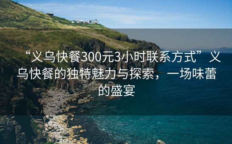 “義烏快餐300元3小時聯系方式”義烏快餐的獨特魅力與探索，一場味蕾的盛宴