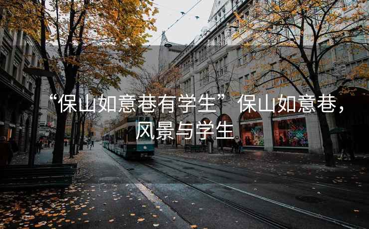 “保山如意巷有學生”保山如意巷，風景與學生